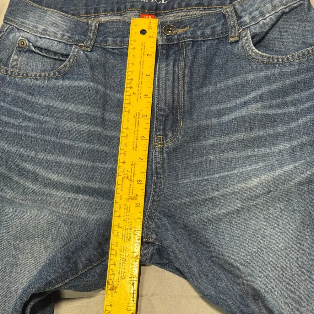 The Children's Place Jeans Straight Leg Whiskered Size 18S Blue Denim